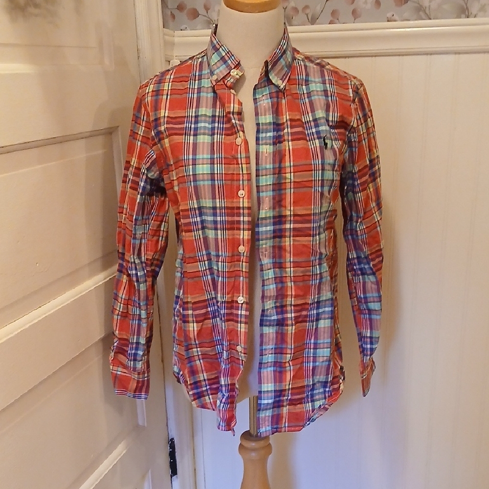 Ralph Lauren Kids Red Plaid Button Down Shirt